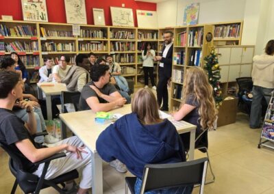 Présentation en bibliothèque avec auditoire