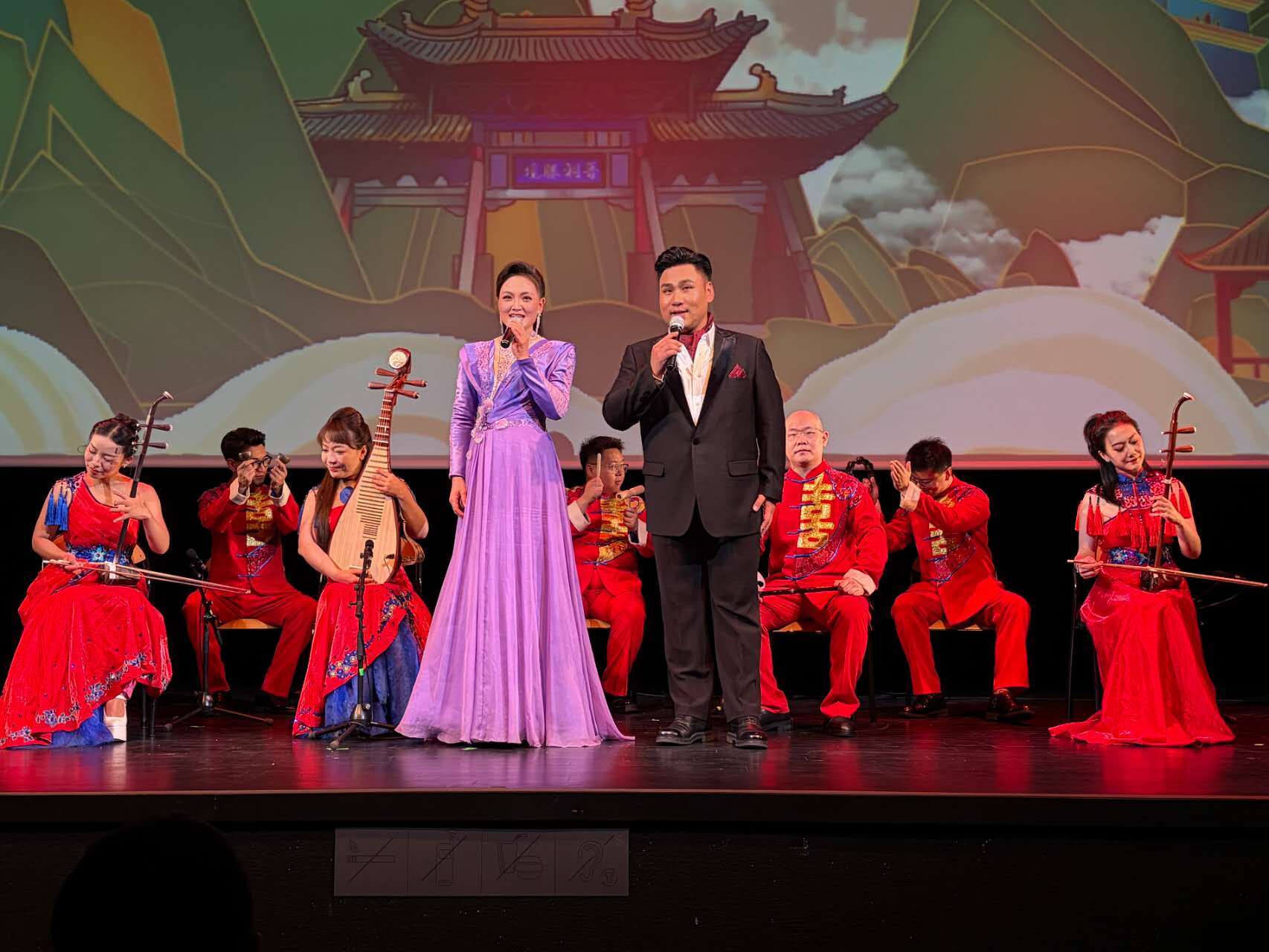 Artistes chinois sur scène